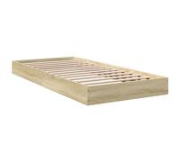 (sonoma oak, 75 x 190 cm/ 17 cm) vidaXL Bed Frame Bed Base Sonoma Oak 75x190 cm Small Single Engineered Wood