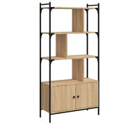 Vidaxl Bookcase With Doors Sonoma Oak 76.5X30X154.5 Cm Engineered Wood