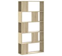 (sonoma oak, 80.5 x 23.5 x 162.5 cm) vidaXL Bookcase 5-Tier Bookshelf Storage Book Shelf Book Rack Engineered Wood