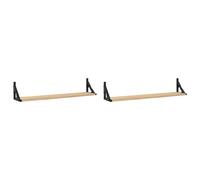 (sonoma oak, 80 x 15 x 15.5 cm) vidaXL Wall Shelves Wall Rack Wall Mounted Shelf Rack 2 pcs Engineered Wood