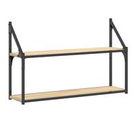 (sonoma oak, 80 x 21 x 51 cm) vidaXL 3-Tier Wall Shelf Floating Shelf Wall Mounted Shelf Engineered Wood