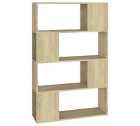 (sonoma oak, 80 x 24 x 124.5 cm) vidaXL Book Cabinet Room Divider Engineered Wood Privacy Screen