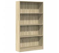 (sonoma oak, 80 x 24 x 143 cm) vidaXL Book Cabinet Display Rack Bookshelf Storage Shelf Rack Engineered Wood