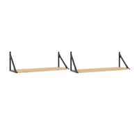 vidaXL 80 x 25 x 25.5cm Set of 2 Sonoma Oak Wall Shelf
