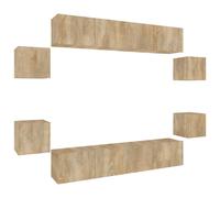 (Sonoma oak, 80 x 30 x 30 cm (W x D x H)) vidaXL TV Cabinet Set Engineered Wood Furniture Multi Colours/Sizes 8/10 Piece