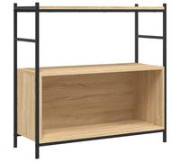 (sonoma oak, 80 x 30 x 78.5 cm) vidaXL Bookshelf Book Cabinet Book Rack Bookcase Engineered Wood and Iron