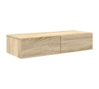 vidaXL Wall Shelf with Drawers Sonoma Oak 80x33x17 cm Engineered Wood