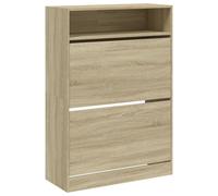 vidaXL Shoe Cabinet with 2 Flip-Drawers Sonoma Oak 80x34x116 cm