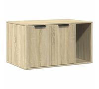 vidaXL Cat Litter Box Enclosure/House/End Table - Sonoma Oak Engineered Wood - 80x50x45 cm - Versatile Pet Furniture/Side Table/Storage Cabinet