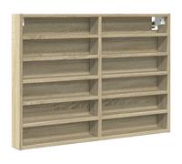(sonoma oak, 80 x 8.5 x 58 cm) vidaXL Vitrine Cabinet Wall Mounted Cabinet Floating Cabinet Engineered Wood