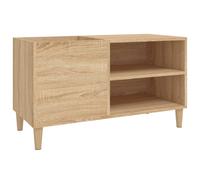 vidaXL Record Cabinet Sonoma Oak 84.5X38X48 Cm Engineered Wood, Brown