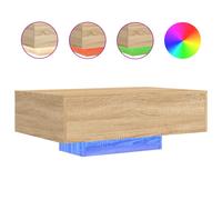 (sonoma oak, 85 x 55 x 31 cm) vidaXL Coffee Table with LED Lights Hallway Tea Side End Table Sofa Table