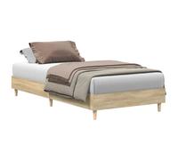 (sonoma oak, 90 x 190 cm) vidaXL Bed Frame No Mattress Black 140x190 cm Engineered Wood