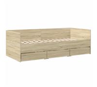 Daybed with Drawers Sofa Bed Daybed Couch Guest Bed Engineered Wood vidaXL