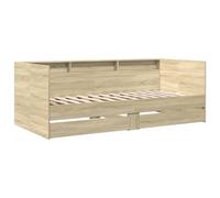 (sonoma oak, 90 x 190 cm) vidaXL Daybed with Drawers Sofa Bed Guest Bed Black 100x200 cm Engineered Wood