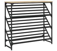 Shoe Rack Cabinet Storage Shelf Sonoma Oak Engineered Wood vidaXL