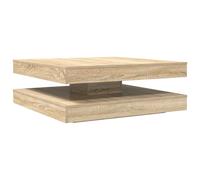 (sonoma oak, 90 x 90 x 34.5 cm) vidaXL Coffee Table 360-Degree Rotatable Hallway End Table Tea Side Table