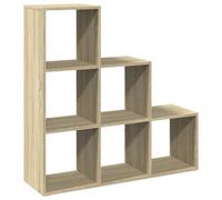 (sonoma oak, 99 x 29 x 99 cm) vidaXL Room Divider Bookcase Storage Shelf Book Rack Bookshelf Engineered Wood