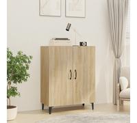 Sonoma Oak Engineered Wood Sideboard Cabinet 70x34x90cm 2-Door Storage Cupboard