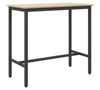 Sonoma Oak Engineers Wood and Steel Table, 100 x 50 x 90.5 cm, Height Adjustable, Versatile as Desk, Coffee Table, Side Table, Dining Table for Living Room, Office, Bedroom
