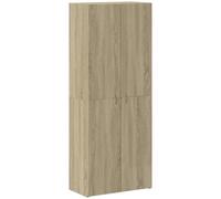 Sonoma Oak Filing Cabinet Wood Material 60 x 32 x 153 cm Office Cabinet with 4 Compartments Storage Space for Folders Documents and Office Supplies, Lockable, Ideal for Home Office Study Shelf
