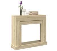 Sonoma Oak Fireplace Surround Wood Material 100 x 30 x 87.5 cm Mantel with Shelf for Electric Fireplace Accessories Living Room Patio Safety