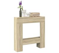 Sonoma Oak Fireplace Surround, Wood Material, 81 x 18 x 82 cm, Fireplace Shelf for Electric Fireplaces with Wall Mount, Easy Care, Robust and Compatible for Living Room and Patio