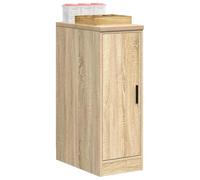 Sonoma Oak Garage Storage Cabinet with Solid Pine Worktop 30 x 51 x 85 cm, 2 Storage Compartments, Robust for Workshop, Warehouse, Office, Safely Store Tools