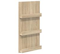 Sonoma Oak Magazine Shelf 51 x 11 x 102 cm Standing with 3 Shelves Versatile Organiser for Living Room Office Hallway Space Saving