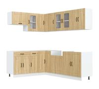 Kitchen Cabinet Set 11 Piece Cupboard Storage Cabinet Engineered Wood vidaXL