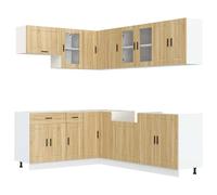 Kitchen Cabinet Set 11 Piece Cupboard Storage Cabinet Engineered Wood vidaXL