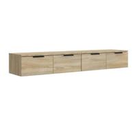 (Sonoma oak) vidaXL 2x Wall Cabinets Engineered Wood Floating Hanging Cabinet Multi Colours