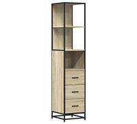 vidaXL Bathroom Cabinet Sonoma Oak 35x37.5x166 cm Engineered Wood