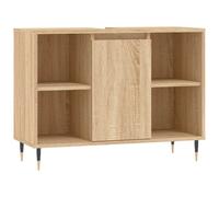 Vidaxl Bathroom Cabinet Sonoma Oak 80X33X60 Cm Engineered Wood, Brown