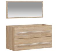 (sonoma oak) vidaXL Bathroom Cabinet Vanity Unit with Mirror Sink Cabinet Engineered Wood