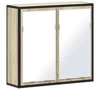 Bathroom Mirror Cabinet Wall Mounted Cabinet Cupboard Engineered Wood vidaXL