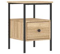 vidaXL Bedside Cabinet Sonoma Oak 34x36x50 cm Engineered Wood