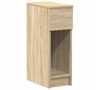 Bedside Cabinet Sonoma Oak 20x36x60 cm Engineered Wood 1 Drawer Open Shelf Slim