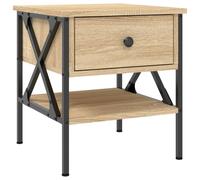 (sonoma oak) vidaXL Bedside Table Bedside Cabinet Telephone Table Brown Oak Engineered Wood