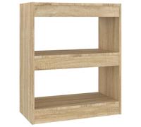 vidaXL Book Cabinet/Room Divider Sonoma Oak 60x30x72 cm, Yellow