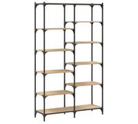 Bookshelf Book Cabinet Book Rack Bookcase Engineered Wood and Iron vidaXL