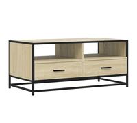 (sonoma oak) vidaXL Coffee Table Hall End Table Side Table Black Engineered Wood and Metal