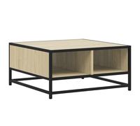vidaXL Coffee Table Sonoma Oak 60.5x60.5x30 cm Engineered Wood and Metal, Brown
