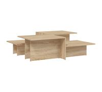 (sonoma oak) vidaXL Coffee Tables Living Room Side End Couch Table Engineered Wood 2 pcs