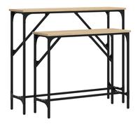 (sonoma oak) vidaXL Console Table Side End Table Hallway Sofa Tables 2 pcs Engineered Wood