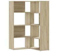 (sonoma oak) vidaXL Corner Bookcase 4-Tier Corner Bookshelf Storage Cabinet Engineered Wood