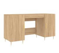 (sonoma oak) vidaXL Desk Computer Desk Writing Table Office Work Desk Black Engineered Wood