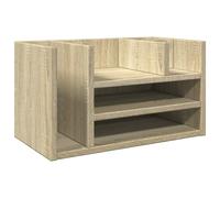 vidaXL Desk Organiser Tray File - 6 Compartments, Sonoma Oak Engineered Wood, 44.5x24x25cm - Ideal for Home Office, Study, Bedroom, Kitchen