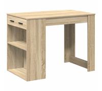 vidaXL Desk with Drawer and Shelf Sonoma Oak 102x62x77.5 cm Engineered Wood