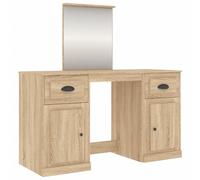 (sonoma oak) vidaXL Dressing Table Cosmetic Vanity Desk Makeup Table Bedroom with Mirror